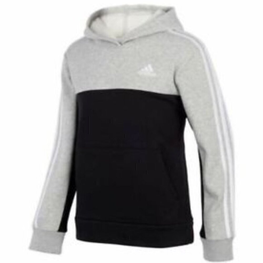 Adidas Boys Youth Hoodie Gray Black X-Large 18-20 Pullover Sports Youth Pullover